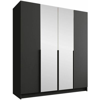 Mobilier1 Atlanta 198 Czarny 215x200x58cm Szafa na zawiasach Mobilier1 Atlanta 198 Czarny 215x200x58cm Szafa na zawiasach