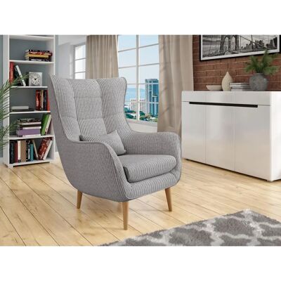 MUEBLES - Comfivo 379 - Gris - Terciopelo - Sillón MUEBLES - Comfivo 379 - Gris - Terciopelo - Sillón