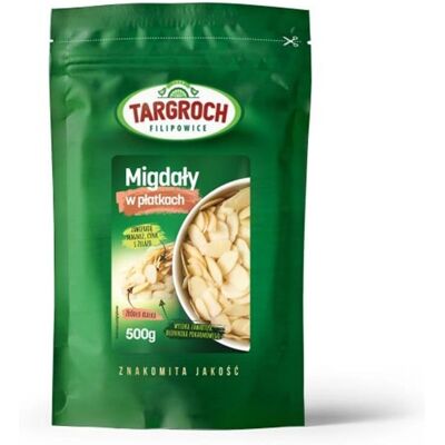 TARGROCH Płatki migdałowe 500g - Migdały TARGROCH Płatki migdałowe 500g - Migdały