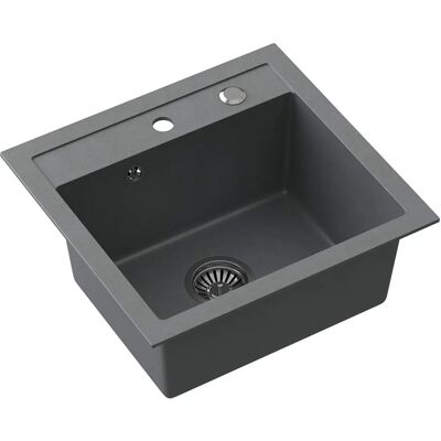 Steiner Johnny 110 Steingran grauer Granitskål - 1 Becken Steiner Johnny 110 Steingran grauer Granitskål - 1 Becken