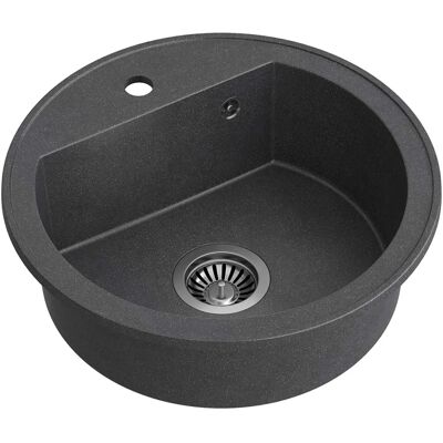 Steiner Schwarzes Granitspülbecken - Küchenspüle Steiner Schwarzes Granitspülbecken - Küchenspüle