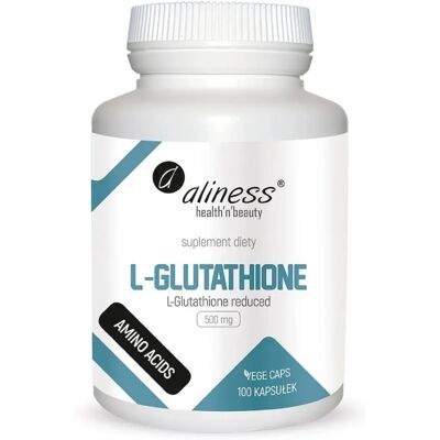 Aliness L-Glutation obniżony 500mg - Wegański Suplement Aliness L-Glutation obniżony 500mg - Wegański Suplement