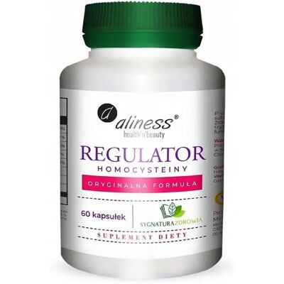Aliness - Regulator Homocysteiny Vege - 60 VegeCaps - Wegetariański - Suplement diety Aliness - Regulator Homocysteiny Vege - 60 VegeCaps - Wegetariański - Suplement diety