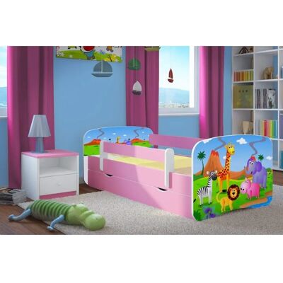 Lit enfant Kocot Rose réversible avec tiroir - Lit pour enfants - Publicité Lit enfant Kocot Rose réversible avec tiroir - Lit pour enfants - Publicité