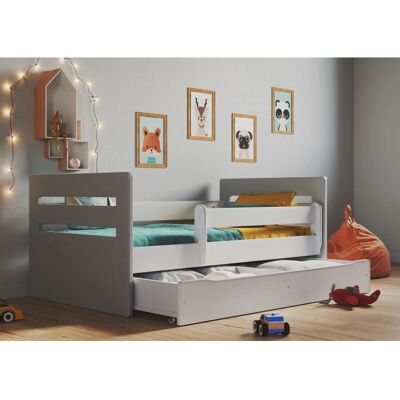 Cama individual gris Tomi de Kocotkids - Muebles para habitación infantil Cama individual gris Tomi de Kocotkids - Muebles para habitación infantil