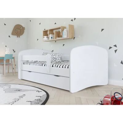 Lit enfant Babydreams - 160x80 Cm - Blanc - Réversible avec tiroir & Barrière - Publicité Lit enfant Babydreams - 160x80 Cm - Blanc - Réversible avec tiroir & Barrière - Publicité