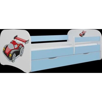 Lit enfant Kocot - 160x80cm avec tiroir et matelas - BabyDreams Racing Car Bleu - Publicité Lit enfant Kocot - 160x80cm avec tiroir et matelas - BabyDreams Racing Car Bleu - Publicité