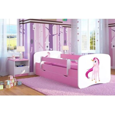 Kocot Kids Babybett - Einhorn Pink - 160x80cm mit Matratze & Stauraum Kocot Kids Babybett - Einhorn Pink - 160x80cm mit Matratze & Stauraum