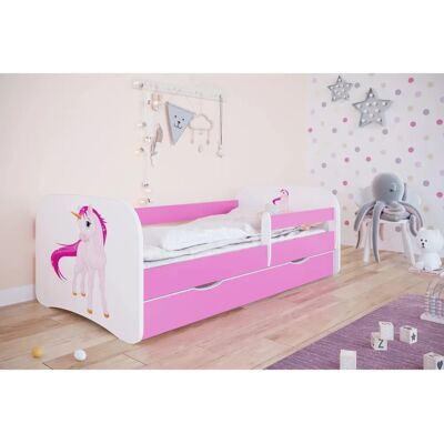 Lit pour enfants Kocot Babydreams avec Matelas & Rangement - Rose - Lit Enfant - Publicité Lit pour enfants Kocot Babydreams avec Matelas & Rangement - Rose - Lit Enfant - Publicité