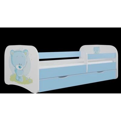 Lit Enfant Babydreams Bleu - 140x70 Cm avec tiroir et barrières - Publicité Lit Enfant Babydreams Bleu - 140x70 Cm avec tiroir et barrières - Publicité