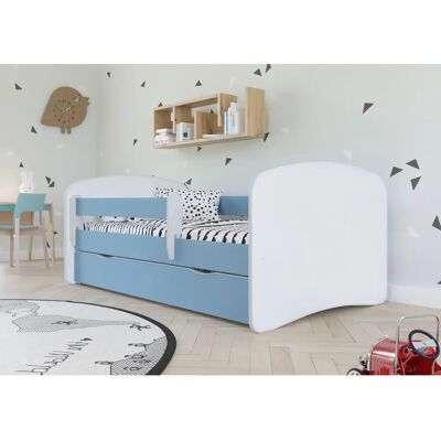Lit Enfant Kocot Bleu 180x80cm - Avec Tiroir, Réversible - Publicité Lit Enfant Kocot Bleu 180x80cm - Avec Tiroir, Réversible - Publicité