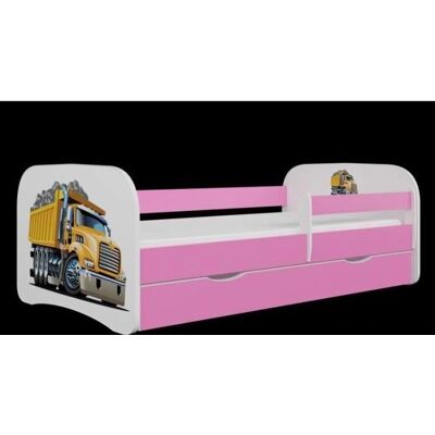 Lit enfant Babydreams Rose avec tiroir et matelas - Lit réversible - Publicité Lit enfant Babydreams Rose avec tiroir et matelas - Lit réversible - Publicité