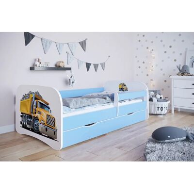 Lit pour enfants Babydreams Bleu - 160x80cm - Réversible, avec Tiroir & Barrière - Publicité Lit pour enfants Babydreams Bleu - 160x80cm - Réversible, avec Tiroir & Barrière - Publicité