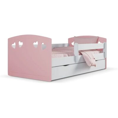 Lit pour enfants rose Kocot avec tiroir - Lit pour enfants - Publicité Lit pour enfants rose Kocot avec tiroir - Lit pour enfants - Publicité
