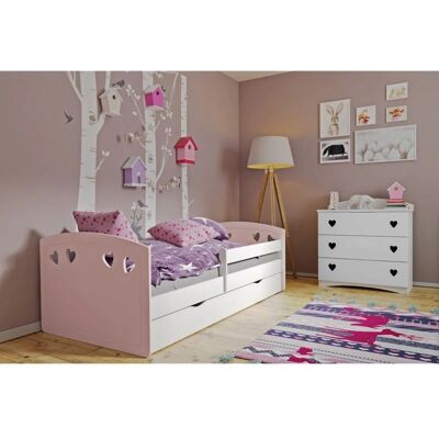 Lit enfant Kocot - Julia Mix Rose pâle - 180x80cm - Publicité Lit enfant Kocot - Julia Mix Rose pâle - 180x80cm - Publicité