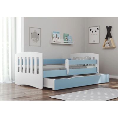 Lit enfant classique bleu avec rangement - 140x80cm Kocot Kids - Publicité Lit enfant classique bleu avec rangement - 140x80cm Kocot Kids - Publicité