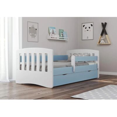 Lit Enfant Kocot 140x80cm Bleu avec Rangement et Matelas - Publicité Lit Enfant Kocot 140x80cm Bleu avec Rangement et Matelas - Publicité