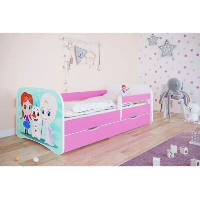 Lit pour enfants Rose Babydreams avec tiroir et barrières - Lit enfant - Publicité Lit pour enfants Rose Babydreams avec tiroir et barrières - Lit enfant - Publicité