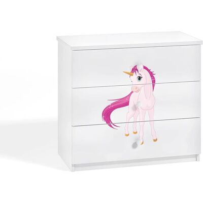Kocot Kids Weiße Einhorn 3-Schubladen Kommode - Kommode Kocot Kids Weiße Einhorn 3-Schubladen Kommode - Kommode