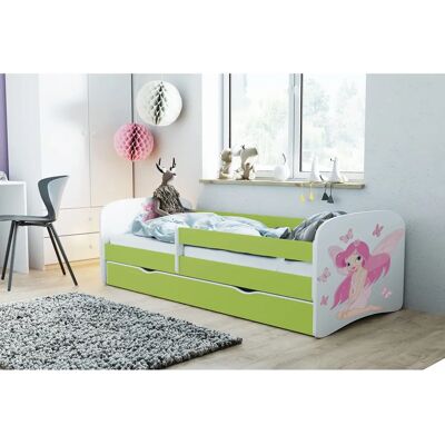 Lit Enfant BabyDreams - 140x70cm - Vert - Réversible avec Tiroir - Publicité Lit Enfant BabyDreams - 140x70cm - Vert - Réversible avec Tiroir - Publicité