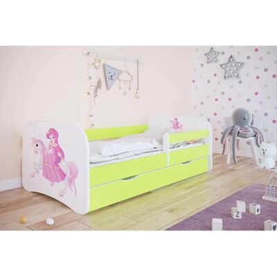 Lit bébé Kocot Kids avec matelas et rangement - Princesse Cheval Vert - Publicité Lit bébé Kocot Kids avec matelas et rangement - Princesse Cheval Vert - Publicité