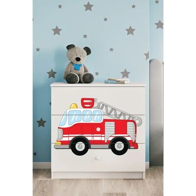 Kocot Kids Moderner Weißer Feuerwehr-Schrank - Schlafzimmermöbel Kocot Kids Moderner Weißer Feuerwehr-Schrank - Schlafzimmermöbel