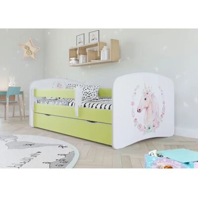 Lit Réversible pour Enfants avec Tiroir et Barrière - 180x80cm - Publicité Lit Réversible pour Enfants avec Tiroir et Barrière - 180x80cm - Publicité