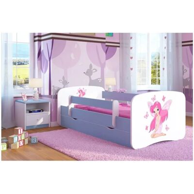 Lits enfant Babydreams Hada Mariposas Bleu avec tiroir et matelas - Publicité Lits enfant Babydreams Hada Mariposas Bleu avec tiroir et matelas - Publicité