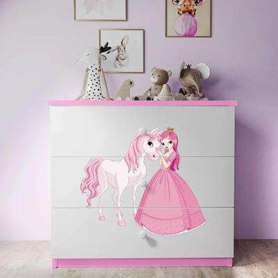 Babydreams Prinzessin & Pferd Rosa - Kommode Babydreams Prinzessin & Pferd Rosa - Kommode