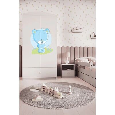 Armario Osito Azul de Kocot Kids - 2 Puertas 1 Cajón para Habitación Infantil Armario Osito Azul de Kocot Kids - 2 Puertas 1 Cajón para Habitación Infantil