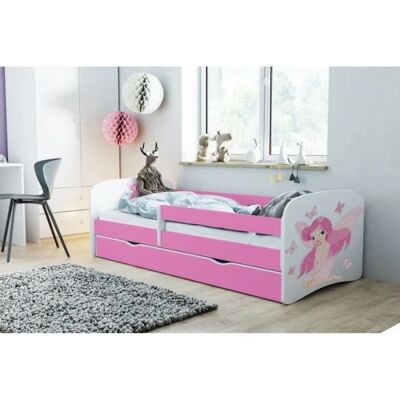Lit enfant rose Babydreams avec tiroir et barrières de sécurité - Lit bébé - Publicité Lit enfant rose Babydreams avec tiroir et barrières de sécurité - Lit bébé - Publicité