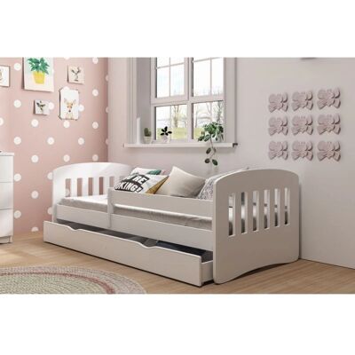 Lit Enfant Rose 160x80cm avec Matelas et Rangement - Publicité Lit Enfant Rose 160x80cm avec Matelas et Rangement - Publicité