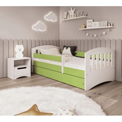 Lit Enfant Vert 160x80cm avec Rangement et Matelas - Lit Enfant - Publicité Lit Enfant Vert 160x80cm avec Rangement et Matelas - Lit Enfant - Publicité