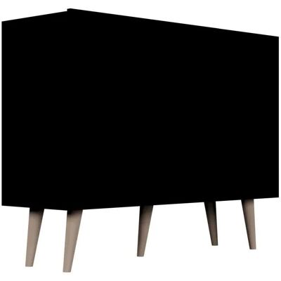 Mueble de almacenaje Kocot Toronto - Negro - Diseño escandinavo - 120cm Mueble de almacenaje Kocot Toronto - Negro - Diseño escandinavo - 120cm