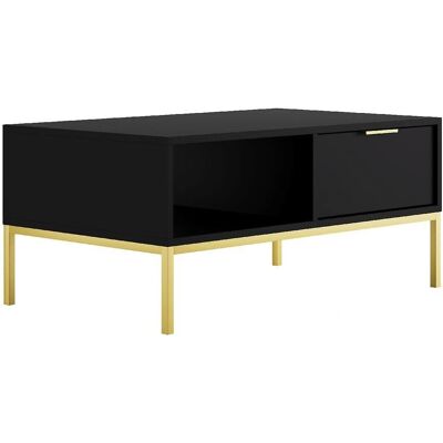 Mesa de centro Auzty - 100x60x45.4cm - Negro y dorado Mesa de centro Auzty - 100x60x45.4cm - Negro y dorado