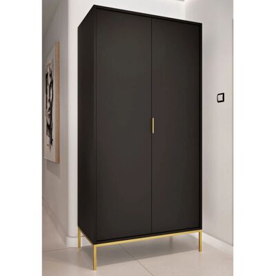 Auzty Armario 2 puertas negro y dorado Auzty Armario 2 puertas negro y dorado