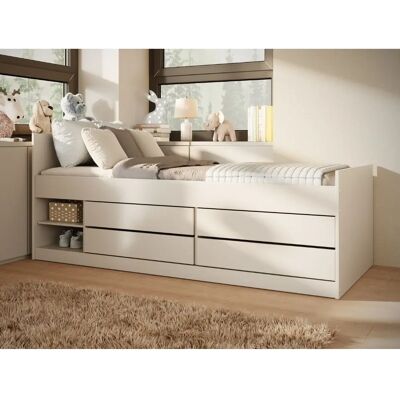 Lit de rangement blanc Kocotkids - 90x200 cm - Mobilier enfant - Publicité Lit de rangement blanc Kocotkids - 90x200 cm - Mobilier enfant - Publicité