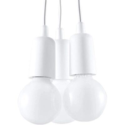 Sollux DIEGO 3 Lumières Plafond Suspendues Blanches - Lampe Suspendue - Publicité Sollux DIEGO 3 Lumières Plafond Suspendues Blanches - Lampe Suspendue - Publicité