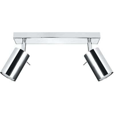 Sollux RING SL.0728 Double Spot Chromée - Plafond - Publicité Sollux RING SL.0728 Double Spot Chromée - Plafond - Publicité