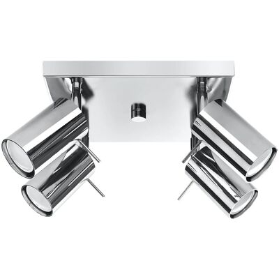 Sollux Lighting Sollux RING SL.0730 Spotlight Clusters Flush Light Chrome GU10 - Ceiling Light Sollux Lighting Sollux RING SL.0730 Spotlight Clusters Flush Light Chrome GU10 - Ceiling Light