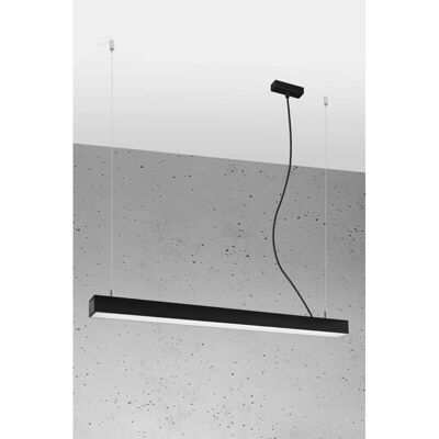 Suspension LED intégrée Sollux Pinne TH.051 - 95cm Noir - Publicité Suspension LED intégrée Sollux Pinne TH.051 - 95cm Noir - Publicité