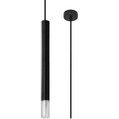 Sollux Lighting WEZYR 1 Schwarze Pendelleuchte - Deckenleuchte Sollux Lighting WEZYR 1 Schwarze Pendelleuchte - Deckenleuchte