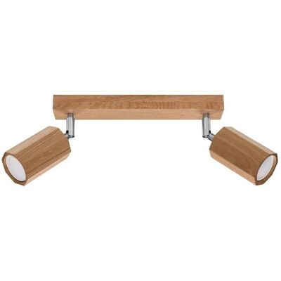 Sollux Zeke Oak Octagon Twin Ceiling Spotlight - Ceiling Light Sollux Zeke Oak Octagon Twin Ceiling Spotlight - Ceiling Light