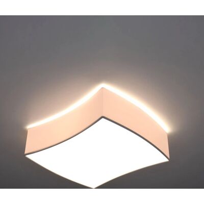 Lámpara de Techo Cuadrada Blanca Sollux - Luz de Techo Lámpara de Techo Cuadrada Blanca Sollux - Luz de Techo