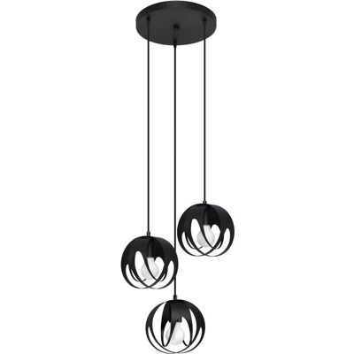 Lámpara Colgante Negra Sollux Tulos - Luz de Techo Lámpara Colgante Negra Sollux Tulos - Luz de Techo