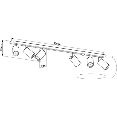 SOLLUX LIGHTING Grauer runder Deckenstrahler - Deckenstrahler SOLLUX LIGHTING Grauer runder Deckenstrahler - Deckenstrahler
