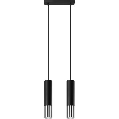Sollux Lighting Loopez Lampe Suspendue Double Noire - Plafonnier - Publicité Sollux Lighting Loopez Lampe Suspendue Double Noire - Plafonnier - Publicité