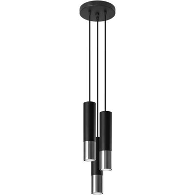 Lustre Suspendu Sollux LOOPEZ Noir, Chrome GU10 - Lampe Suspendue - Publicité Lustre Suspendu Sollux LOOPEZ Noir, Chrome GU10 - Lampe Suspendue - Publicité
