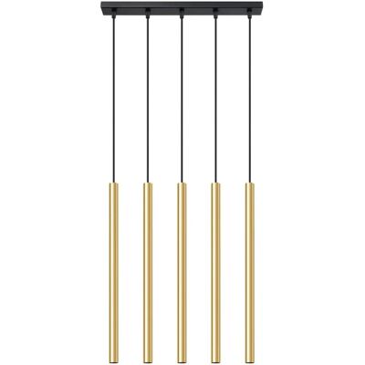 Suspension Moderne Pastelo - 5 G9 - Or Poli - Publicité Suspension Moderne Pastelo - 5 G9 - Or Poli - Publicité