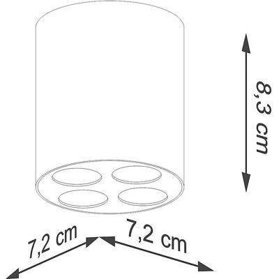 Sollux Zoe Round Minimalistic Surface Mounted Downlight - Ceiling Lamp Sollux Zoe Round Minimalistic Surface Mounted Downlight - Ceiling Lamp